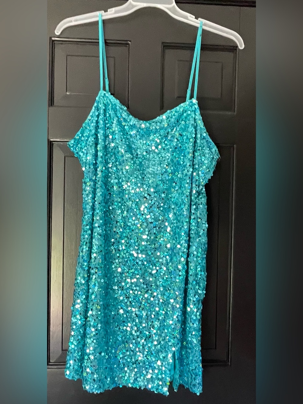 Wild Fable Turquoise Sequin Mini Dress